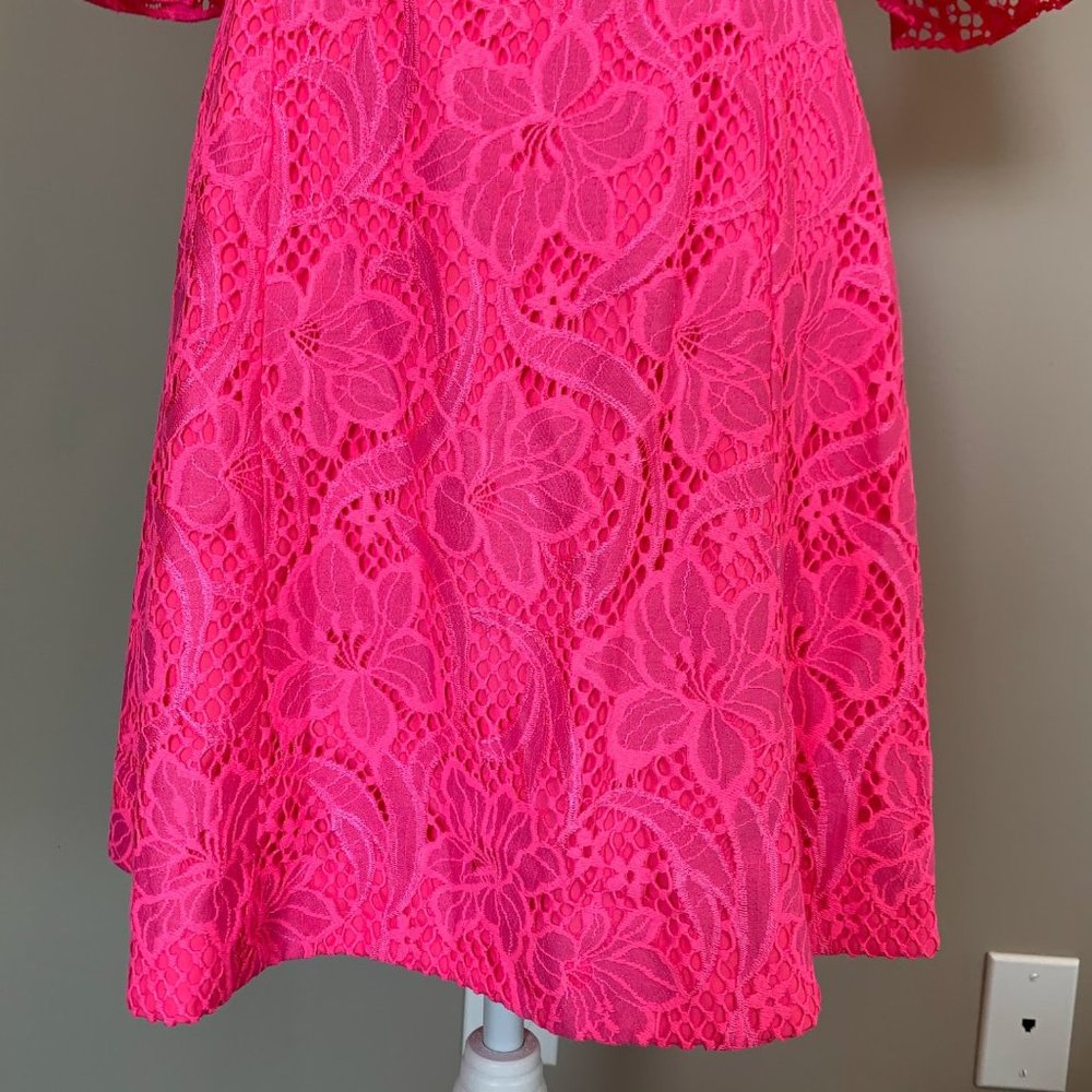 Lilly Pulitzer Hot Pink Allyson Lace Dress - Picture 6 of 9
